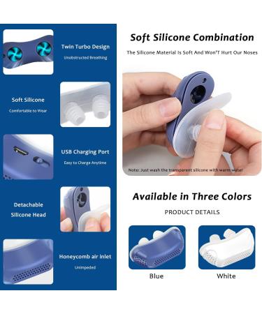 Smart Electric Anti Snoring Stopper - Silicone Device for Better Sleep (White) - Buy Online on GoSupps.com