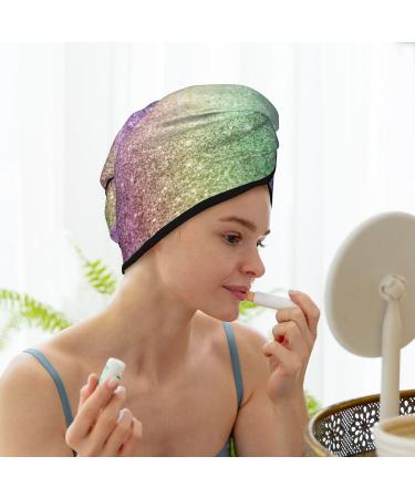 Hair Towel Wrap - Quick Drying Glitter Towel Turban with Button for Effortless Hair Drying | International Shipping - Buy Online on GoSupps.com