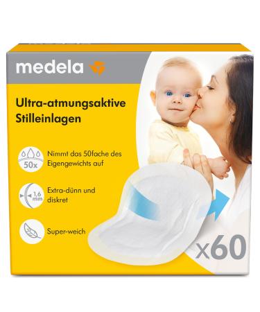 Medela ultra-breathable nursing pads | Highly absorbent breathable and discreet for comfortable use 60 pieces