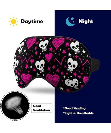 Heart of Skull Sleep Mask - Ultralight Comfortable Eye Mask for Travel & Night Sleep | Block Out Light for Men & Women - Buy Online on GoSupps.com