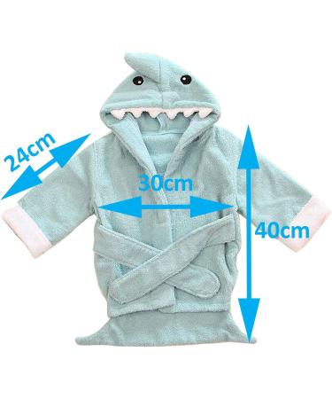 Lexikind Hooded Towel Baby - Soft Shark Blue Terry Bathrobe & Hooded Bath Towel for Infants | Ideal International Shipping - Buy Online on GoSupps.com