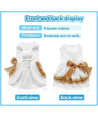 Petcute Dog Dress - Elegant Flower Tutu Skirt & Bowknot Clothing for Little Dogs | Summer Wedding Puppy Outfits - Buy Online on GoSupps.com
