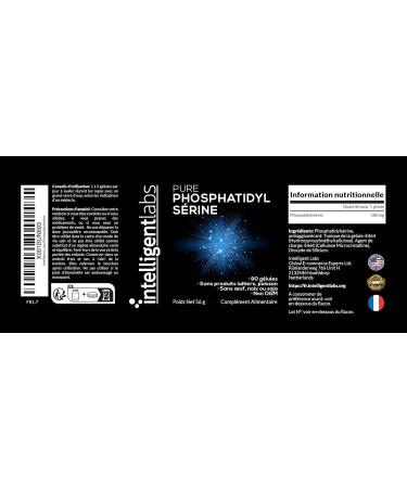 Intelligent Labs Pure Sunflower Lecithin Phosphatidylserine | 100% Soy & Allergen Free | 100mg Per Serving | 90 Vegan Softgels - Buy Online on GoSupps.com