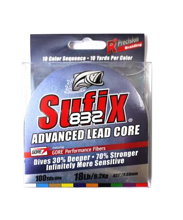 Sufix 832 Lead Core 100 Yd Spool Multi One Size