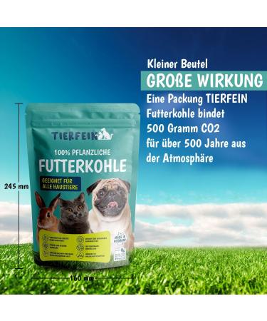 Animal-Free Plant-Based Feed Coal for Dogs & Cats | 500ml Powder for Digestion & Detox - Buy Online on GoSupps.com