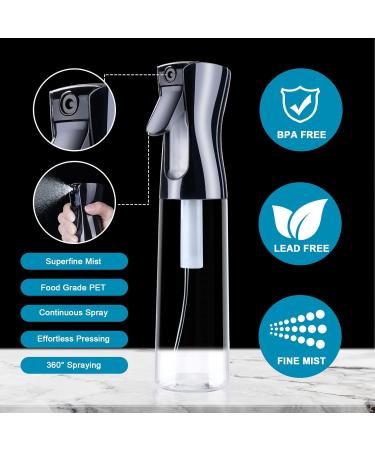 Uraqt 300ml Hair Spray Bottle - Black & Transparent | Professional Salon Water Spray for Hairdressers - Buy Online on GoSupps.com