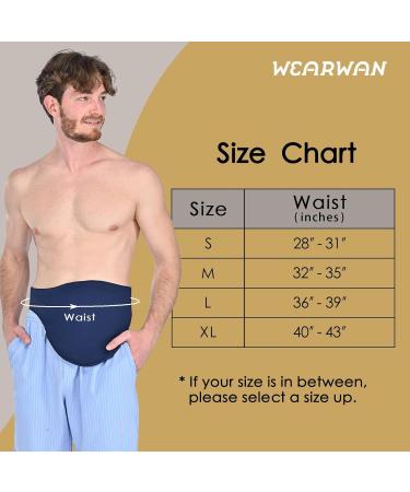 Shop XL Dark Blue Colostomy Bag Covers for Men & Women | Comfortable Ostomy Belt Abdomen Support - Buy Online on GoSupps.com