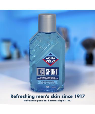 Aqua Velva Cooling Mens After Shave Ice Sport Vitamin E and Pro Vitamin B5 Soothes Cools and Refreshes Skin 200 mL - Buy Online on GoSupps.com