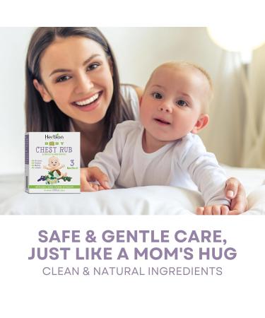 Herbion Naturals Baby Chest Rub | All-Natural Soothing Ointment for Ages 3 Months+ | Coconut Oil Eucalyptus Lavender & More | Non-GMO & Petroleum-Free Baby Essential - Buy Online on GoSupps.com
