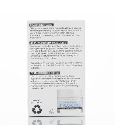 Advanced Clinicals Hyaluronic Acid Facial Cream - Hydrating Face Moisturizer for Dry Skin, Anti-Aging Wrinkle Repair - 2 fl oz - Buy Online on GoSupps.com