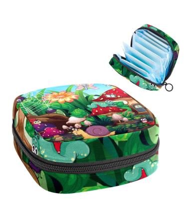 Women's bonds Stilling Pockets Still Pad Cartoon Insect Mushroom Marien Beetle Snail Sieremic Period Kit Bag Feminine Product Bay For Women Girls Color1