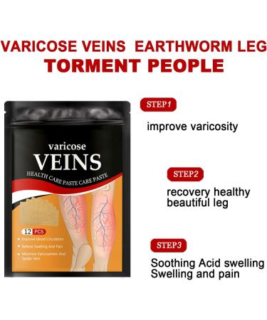 Varicose Vein Relief Patches - Herbal Plasters for Spider Veins & Leg Treatment | International Shipping - Buy Online on GoSupps.com