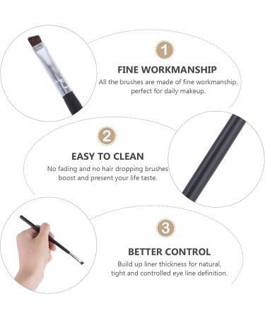 Artibetter Angled Eyebrow Brush 10pcs Angled Eye Liner brush Ultra Thin Angled Eyeliner Brush Firm Stiff Synthetic Bristles for Eyebrow Eye Liner Cream Liquid Lash Brush Tool - Buy Online on GoSupps.com