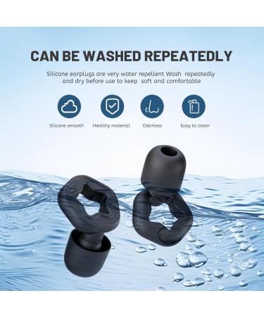 Silicone Earplugs for Sleeping & Swimming | Noise Reduction | 3 Colors & Models | Black White Pink - Buy Online on GoSupps.com