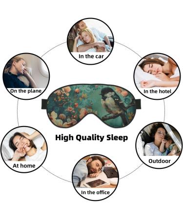 Buy SSIMOO Flower and Bird Art Soft Sleep Eye Mask - Breathable Travel Eye Patch for Women - Perfect for Relaxation and Comfort - Buy Online on GoSupps.com