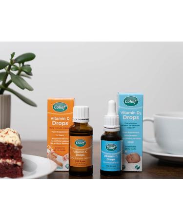 Colief Vitamin C Drops for Babies | Daily Immune Support for Infants Age +1 | Diary  Gluten and Preservative Free | Supports Development of Healthy Bones and Teeth | 600 Drops - Buy Online on GoSupps.com