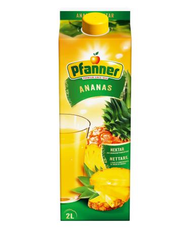 Pfanner pineapple nectar - fruit nectar with slightly sour to sweet taste with vitamin C - at least.50% pineapple juice (1 x 2 l) pineapple 2 l (1 Pack)
