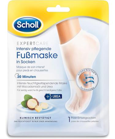 Scholl Expertcare Intensive Foot Mask Socks - Moisturizing Treatment for Silky Soft Feet - 3 Pairs (1 Pack) - International Shipping Available - Buy Online on GoSupps.com