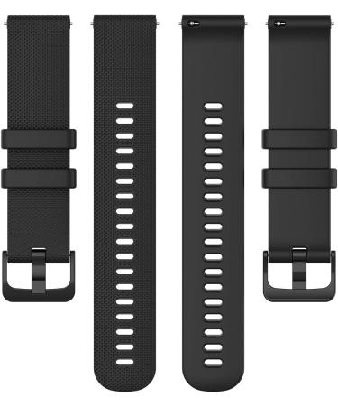 20MM Silicone Quick Release Bands for Garmin Venu Sq/Venu Sq Music - Black - Buy Online on GoSupps.com
