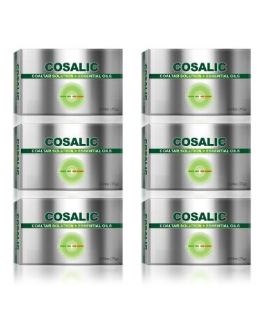 Salve COAL TAR SOAP 75GM 2.64OZ | With Bergamot Tea Tree Jojoba Chamomile and Aloe Vera Oil | Relieves Dry Itchy skin Pack of 6