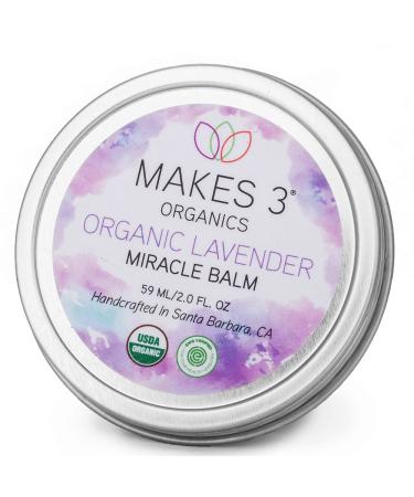 Makes 3 Organics Organic Miracle Body Balm Lavender 2 Fluid Ounce