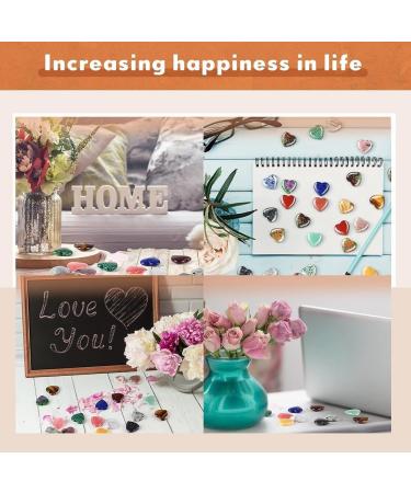 LAPOOH 36Pcs Healing Gemstone Crystal Bulk 0.8 Inch 20mm Assorted Mini Love Carved Stone Multicolor - Buy Online on GoSupps.com