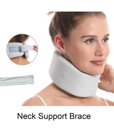 Cervical Collar with Neck Support | Soft Breathable Pain Relief for Men & Women - Gray - Buy Online on GoSupps.com
