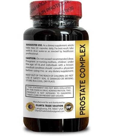 OLANTA TRADE SOLUTION Prostate Supplements for Men - Urinary Relief with Saw Palmetto Prostate Supplement for Men with Nettle and Pygeum africanum Extract - 2 Bottles 120 Capsules - Buy Online on GoSupps.com