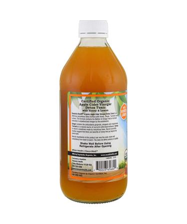 Dynamic Health Certified Organic Apple Cider Vinegar Detox Tonic 16 fl oz - Natural Wellness Support - Buy Online on GoSupps.com