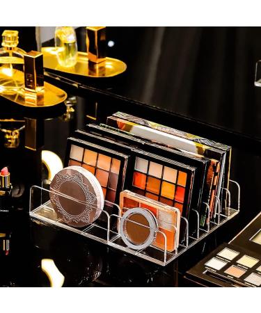 Rousey 2 STK Cosmetics Pallet Organizer | Transparent Eyeshadow & Pressed Powder Storage | Organizer with Slots & Bracket - White - Buy Online on GoSupps.com