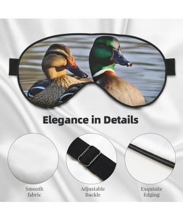 Buy Reusable Sleep Mask Eye for Men & Women | Soft Blackout Eye Masks for Better Sleep & Travel - Mallard Duck Design - Buy Online on GoSupps.com