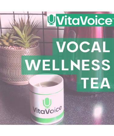 VitaVoice Performance Tea for Throat & Voice Care - Green Mate with Lemongrass, Spearmint, Ginseng, Gingko, Nettle - 15 Luxury Tea Bags - Buy Online on GoSupps.com
