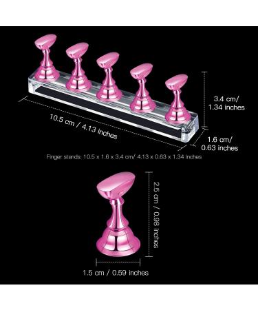 6 Sets Magnetic Nail Tip Display Holder - Acrylic Nail Display Stand for DIY Manicure & Salon | 6 Colors Available - Buy Online on GoSupps.com