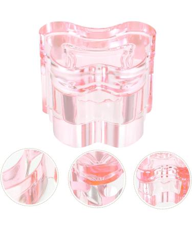 Beavorty Glass Crystal Dappen Dish with Lid Bowl Cup Nail Dappen Cup Nail Art Dappen Bowl Jewelry Bowl Manicure Brush Pen Tools Holder for Acrylic Liquid Powder Nail Pink - Buy Online on GoSupps.com