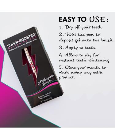 Super Booster Tooth Whitening Pen - Fast Acting Pain Free Teeth Stain Remover for Sensitive Teeth - Easy to Use & Travel Friendly - Buy Now - Buy Online on GoSupps.com