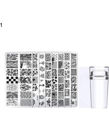 Wirlsweal Nail Art Template Set - DIY Steel Stamping Tool for Nail Studios | Floral Designs & Creative Nail Art - Buy Online on GoSupps.com