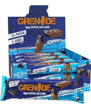 Grenade Oreo x12 White Oreo x 12 | CARB KILLA OREO Real Pieces High Protein Bar | low sugar | High in Protein | Delicious Flavour | Chocolate | Low Sugar | - Buy Online on GoSupps.com
