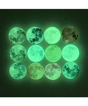 20Pcs 25mm Glow in The Dark Glass Moon Cabochons for DIY Necklace Bracelet Making - Buy Online on GoSupps.com