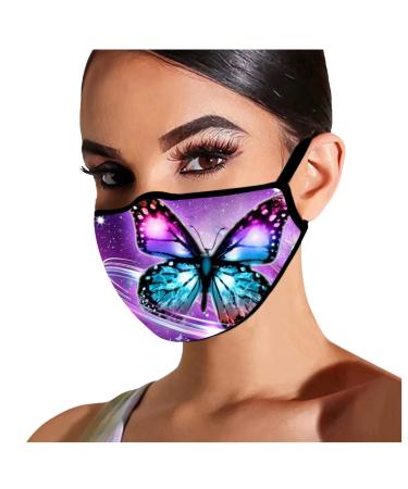 riou ladies mouth and nose protection with butterfly motif washable fabric cloth face mask multifunctional scarf women's scarf