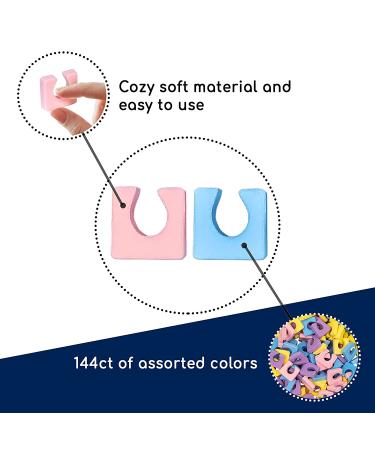 Americanails Onezeez Individual Toe Separators - Assorted Pastel Colors - Extra Soft & Comfortable - Professional Quality - 144ct - Buy Online on GoSupps.com