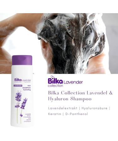  Bilka Collection Lavender and Hyaluronic Acid Hair Shampoo - Regenerating Moisturizing Shampoo with Lavender Oil Hyaluronic Acid Keratin and D-Panthenol - Buy Online on GoSupps.com