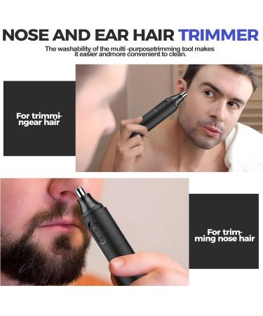 Nose Hair Trimmer Rechargeable Ear and Nose Hair Trimmer for Men Women Painless Nose Trimmer Professional USB Rechargeable Ear & Facial Hair Trimmer IPX7 Waterproof Dual Edge Blades Easy Cleansing - Buy Online on GoSupps.com