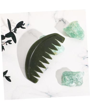 PATKAW Jade Stone Massage Comb - Natural Jade Massager for Acupuncture Head Therapy & Trigger Point Treatment - Shop Internationally - Buy Online on GoSupps.com