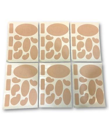 Moleskin Adhesive Flannel Pads Variety Pack 6-Sheets of 11 Pads Each