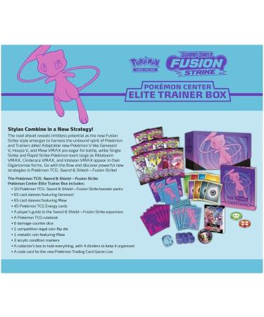 Pok mon TCG Sword & Shield Fusion Strike Elite Trainer Box - 8 Booster Packs + More! - Buy Online on GoSupps.com