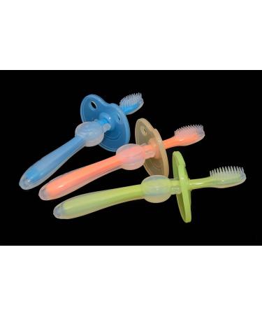 Best Silicone Baby & Toddler Toothbrush with Protective Ring - Soft Gum Massage & Thorough Cleaning (Green) - Buy Online on GoSupps.com