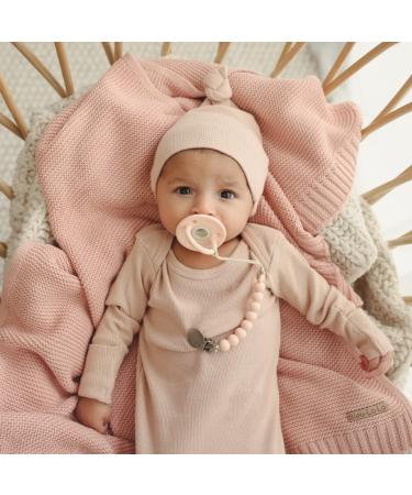 Lulababe Stage I Ballet Slippers + Sugar Swizzle Pacifier and Clip Set - 2 Pacifiers + 1 Clip - Soft Silicone Matching Holder for Infant Boys and Girls - Buy Online on GoSupps.com