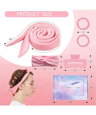 Overnight Heatless Curlers Headband for Long & Medium Hair - Pink - Buy Online on GoSupps.com