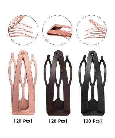 60-Piece Double Grip Hair Clips Set | Metal Snap Barrettes for Women & Girls - Non Slip Basic Hair Accessories in 3 Colors - Buy Online on GoSupps.com