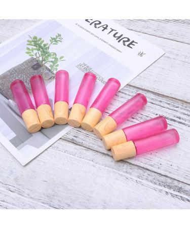 10pcs 10ml Glass Essential Oil Roller Bottles with Stainless Steel Balls and Wooden Lids - Perfect for Aromatherapy | International Shipping Available - Buy Online on GoSupps.com
